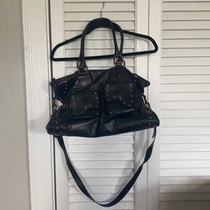 Be & D genuine leather black purse